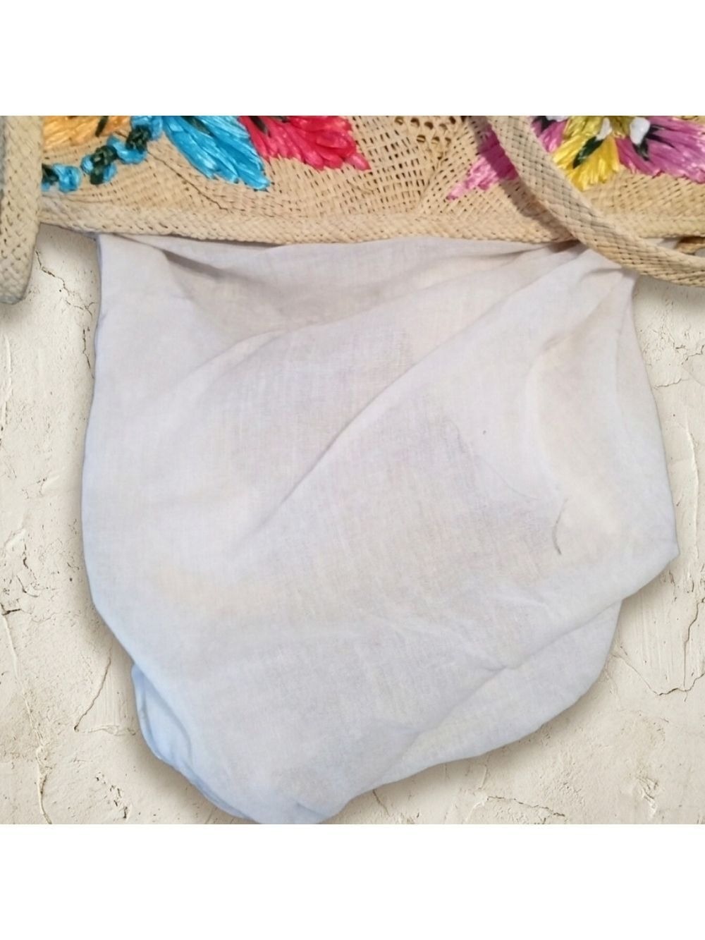 Vintage 1950s Jamaica Straw Raffia Shoulder Bag Handmade - Picture 7 of 10